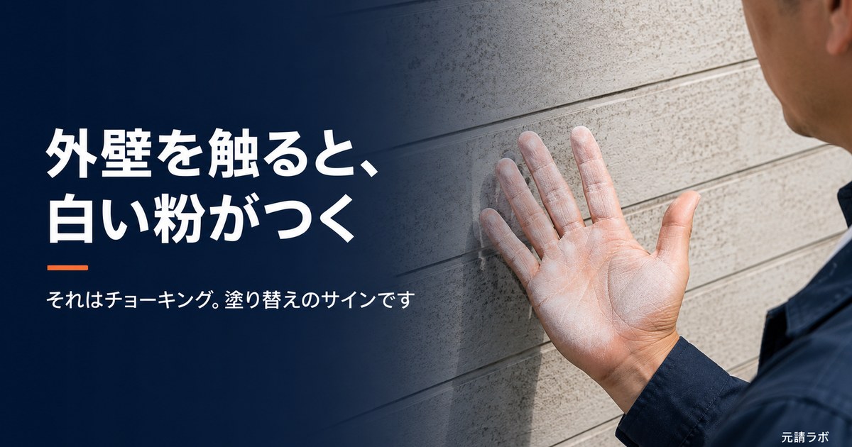 外壁を触ると手に白い粉がつくチョーキング|塗り替えのサインと対処