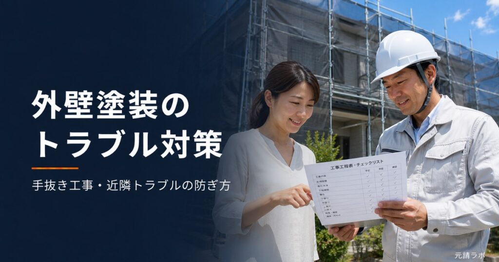 外壁塗装のトラブル対策｜施主と職人が工程を確認