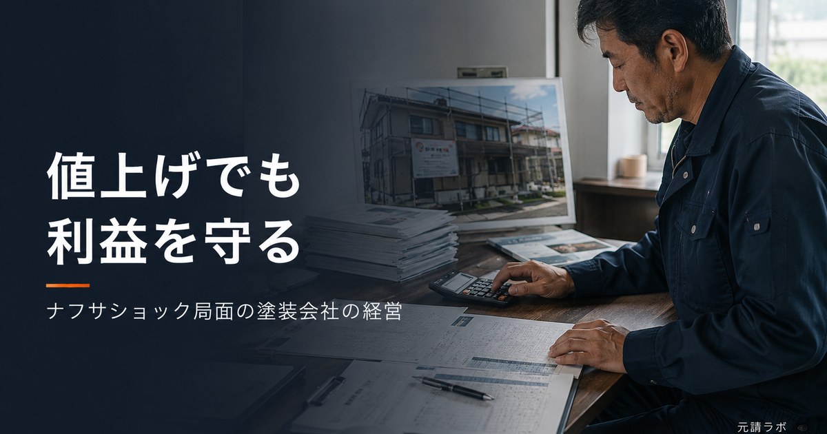 値上げ局面で塗装会社が利益を守る方法