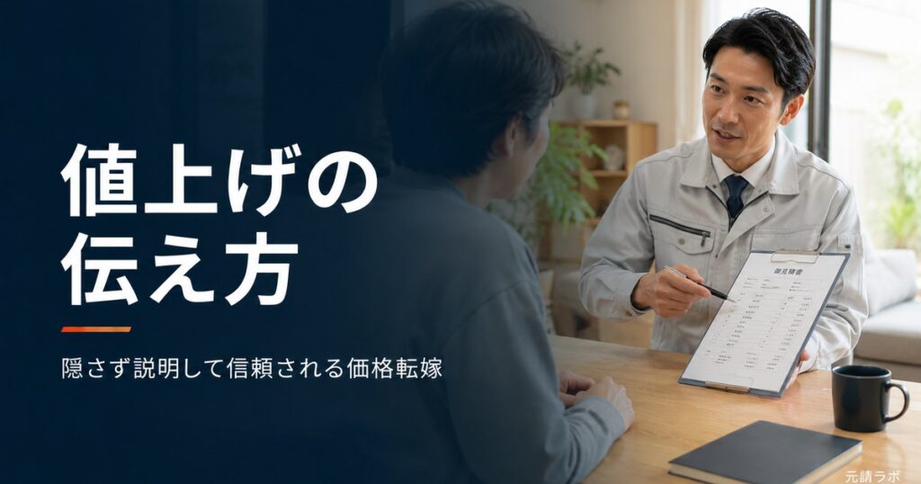 塗料値上げの伝え方